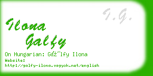 ilona galfy business card